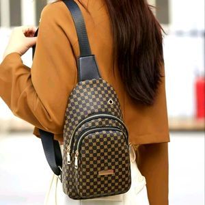 Brown Adjustable Sling Bag